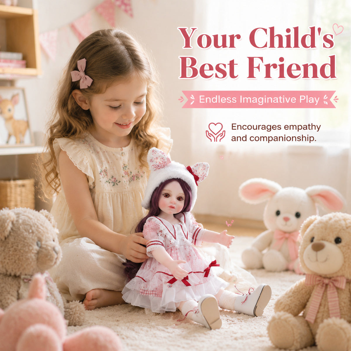 18inch/45CM reborn doll, hair transplant, fully vinyl body reborn doll, exquisitely hand-painted, 3D doll dress-up for gift and collectibles