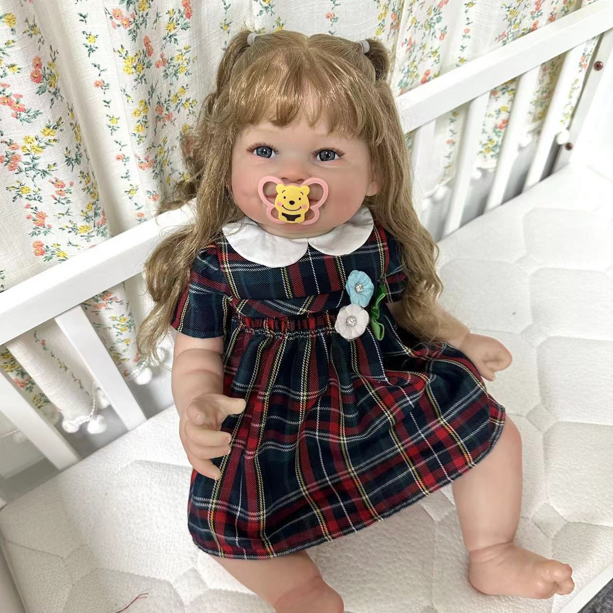 24 inch Reborn Dolls with Cloth Body Touch Soft Smile Wine Nest Newborn Baby Dolls Toys for Girls Reborn Dolls