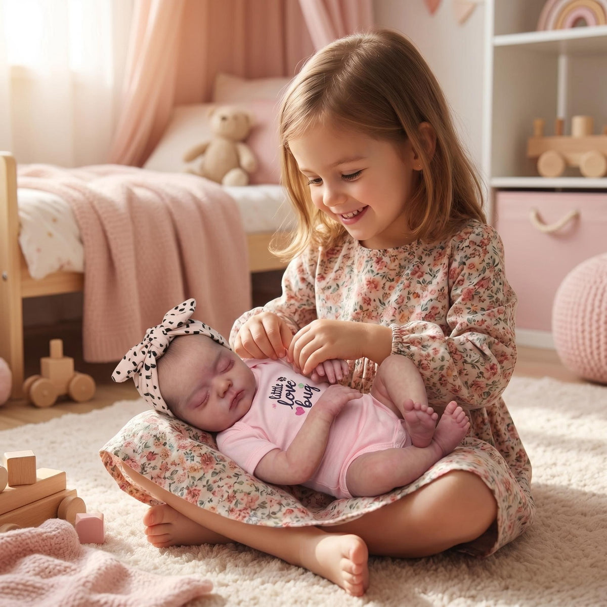 Realistic Slumber Reborn Infant Doll 19 inch Soft With Cloth Body with Vinyl Limbs, Perfect Present for Baby Shower, Thanksgiving and All Seasonal Celebrations