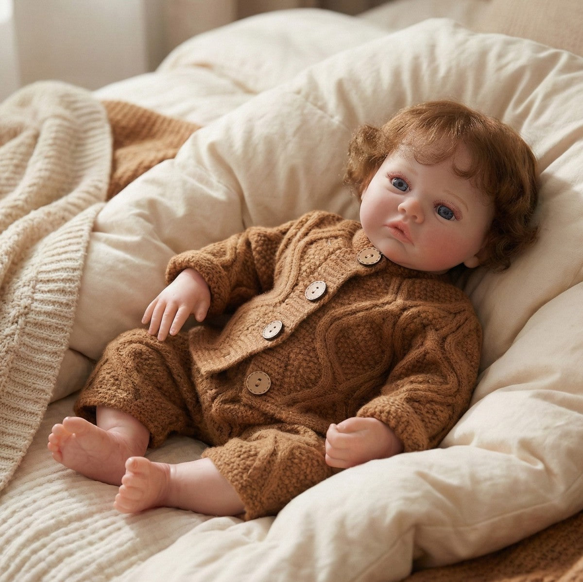 45CM Hair Transplant Reborn Doll Simulation Baby