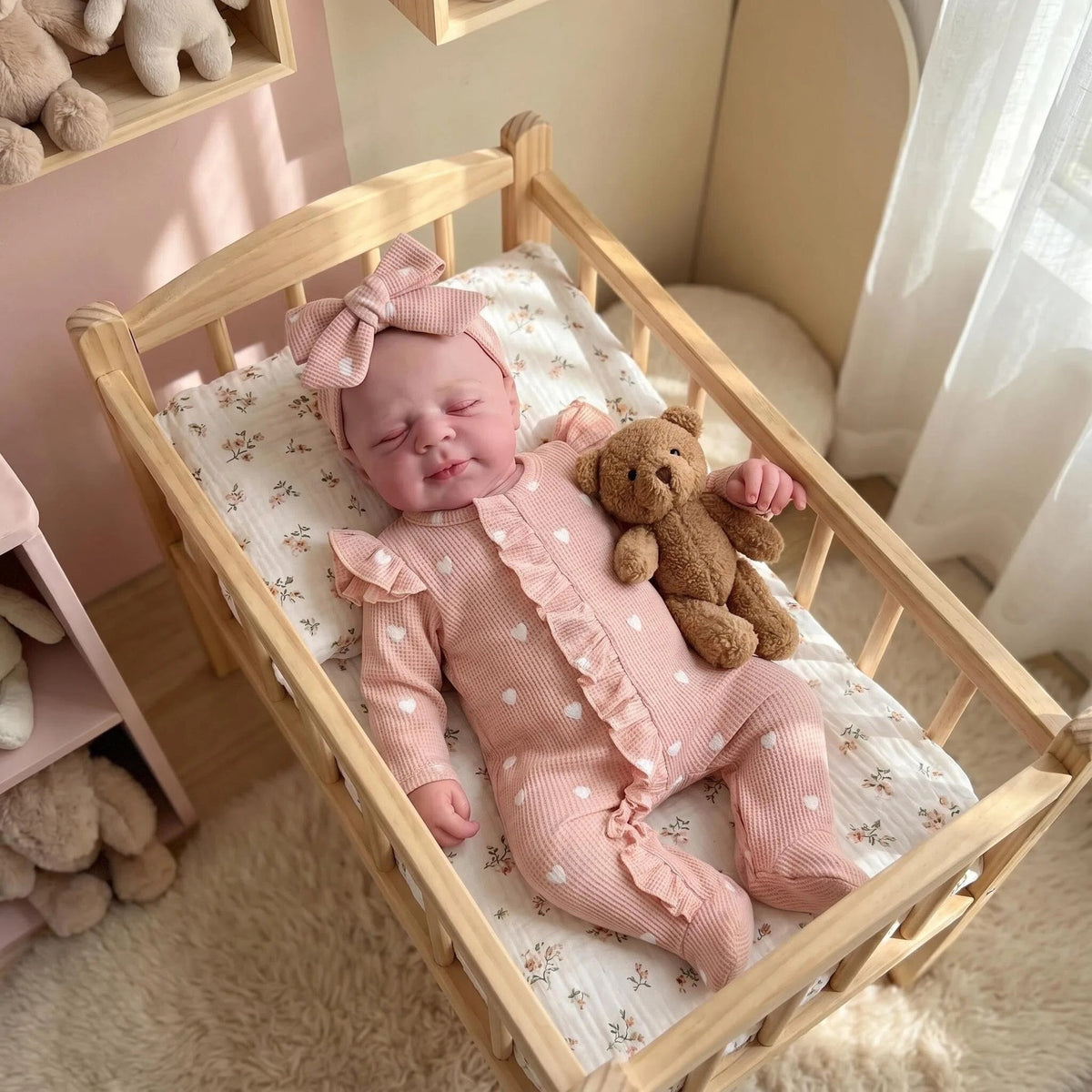 18 Inch with Full Silicone Sleeping Reborn Baby Girl Doll, Snuggly Companion Toy For Kids & Adult Collectors, Lovely Gift For Birthdays, Baby Showers And Holiday Celebrations
