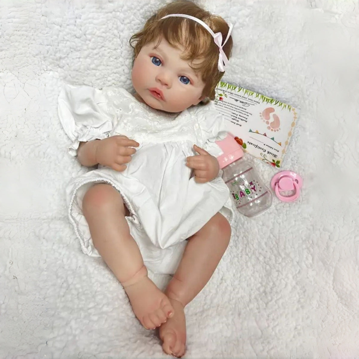 45cm Simulation Baby Full Vinyl Rebirth Doll Meadow 3D Skin Handmade Painting