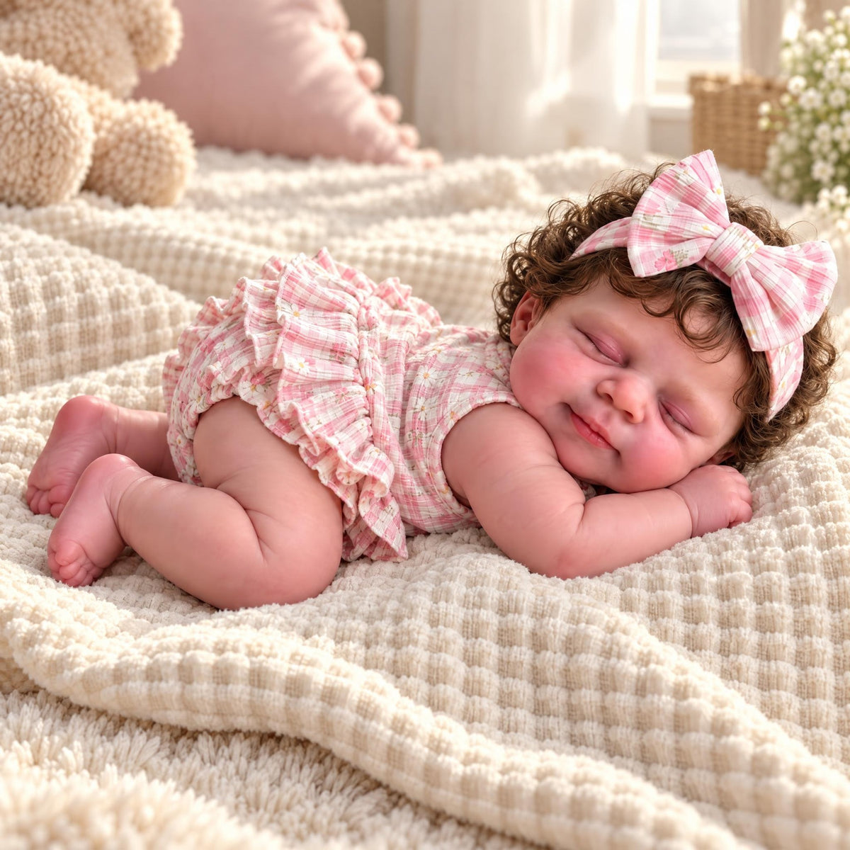 18 inch solid soft platinum silicone implanted hair rebirth doll as a gift for children and collectible