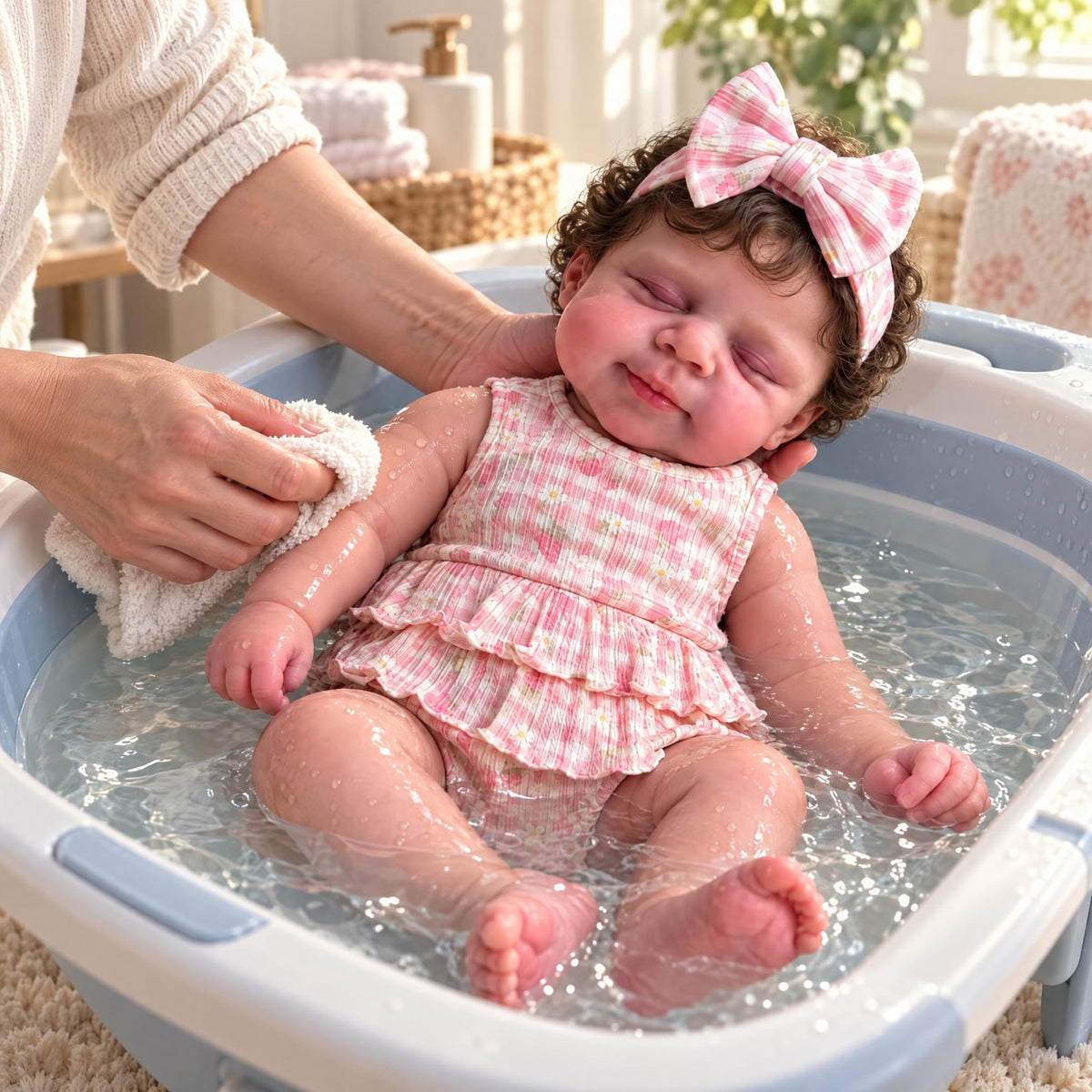 18 inch solid soft platinum silicone implanted hair rebirth doll as a gift for children and collectible