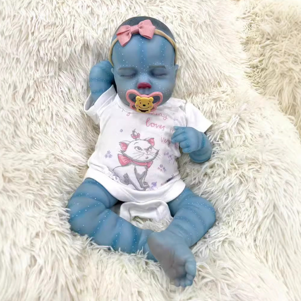 19 inch Cloth‑Body Sleeping Themed Doll, Cartoon Print Onesie Outfit, Multi‑age Companion for Holiday Gifting