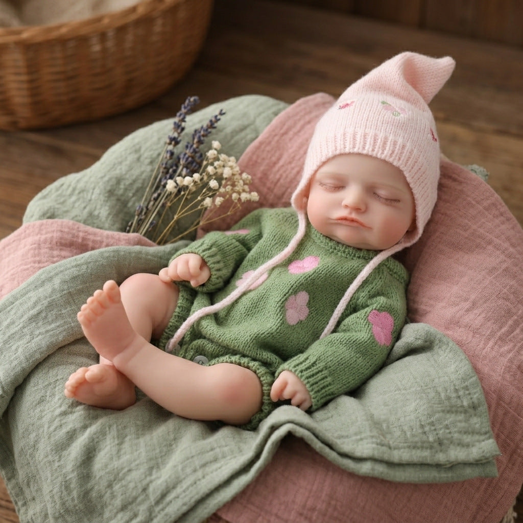 17 inch Full Silicone Body Reborn Doll Girls Simulation Baby Shower Toy Gift