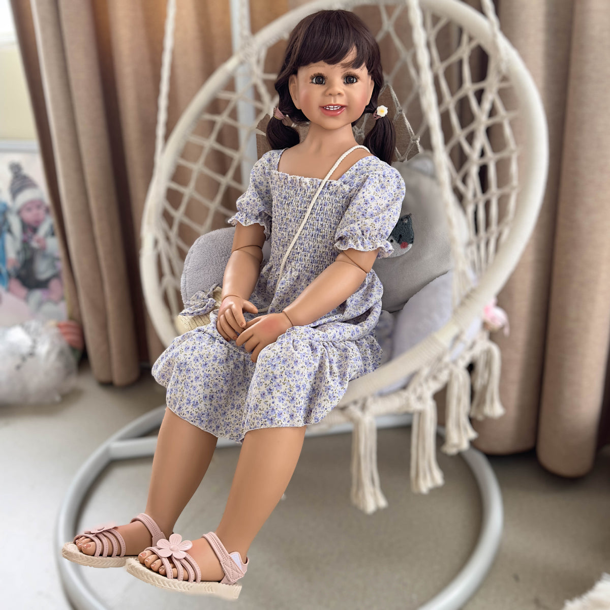 43 inch Standing Toddler Reborn Dolls with Full Vinyl Body Posable Limbs, Premium Surprise Gift For Birthday Parties And Seasonal Holiday Celebrations