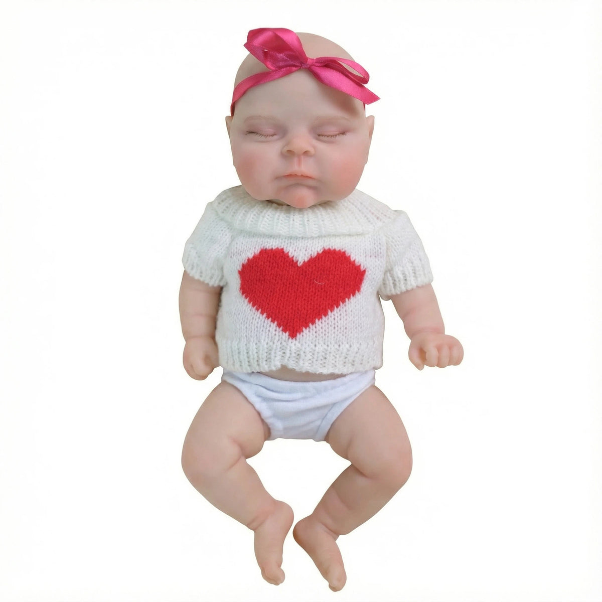 12 inch red heart-shaped pascale solid silicone reborn doll for children as a Christmas gift