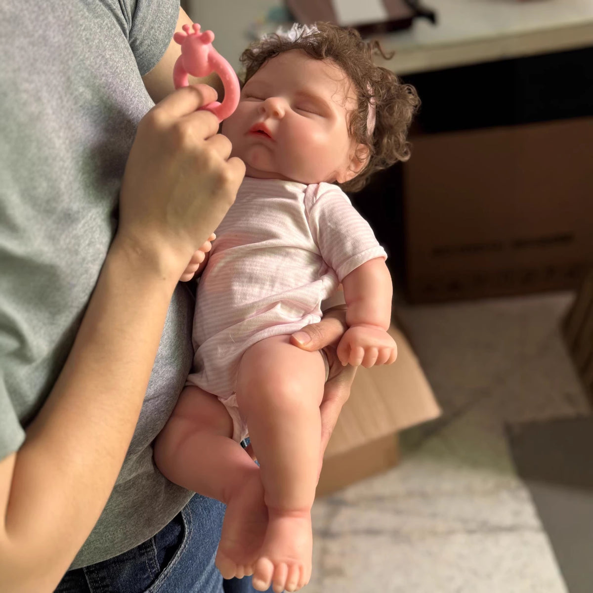 18 inch Washable Bendable Full Soild Silicone Reborn Doll Full Clothes Kit Premium Holiday Present for Doll Enthusiasts