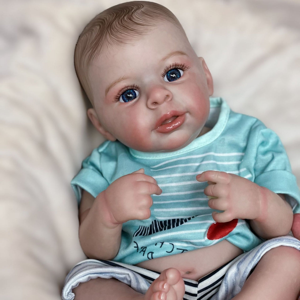 18 inch genuine handmade high-end simulation doll Reborn exquisite painted 3D skin