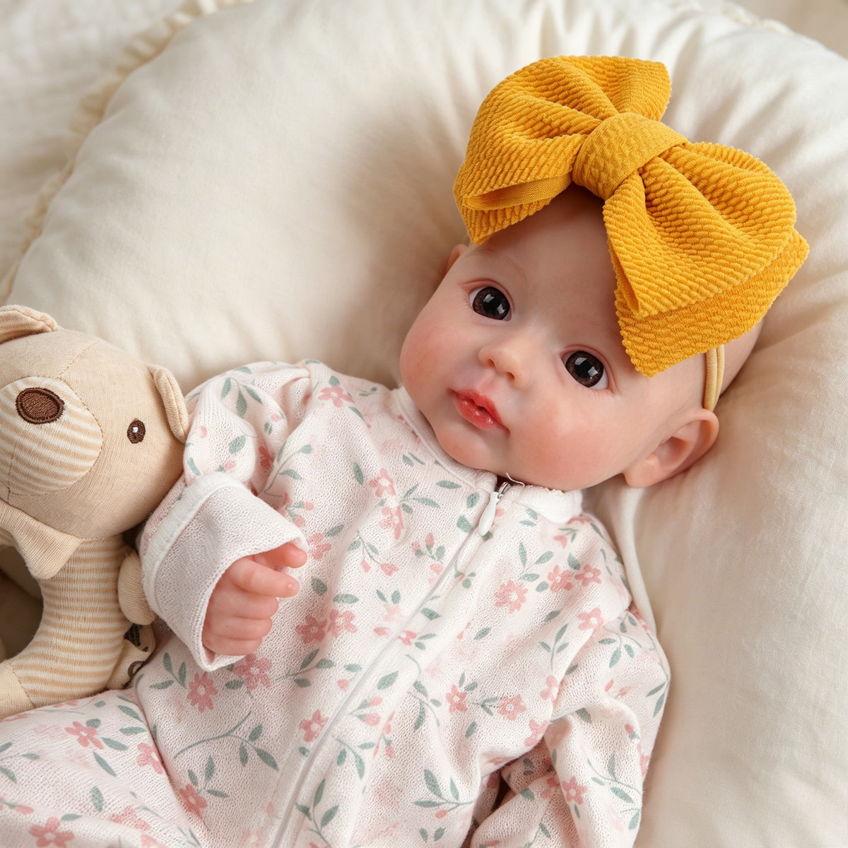 New Reborn Doll 16 / 18 inch with Full Soild Silicone Body female doll with pacifier toy gift