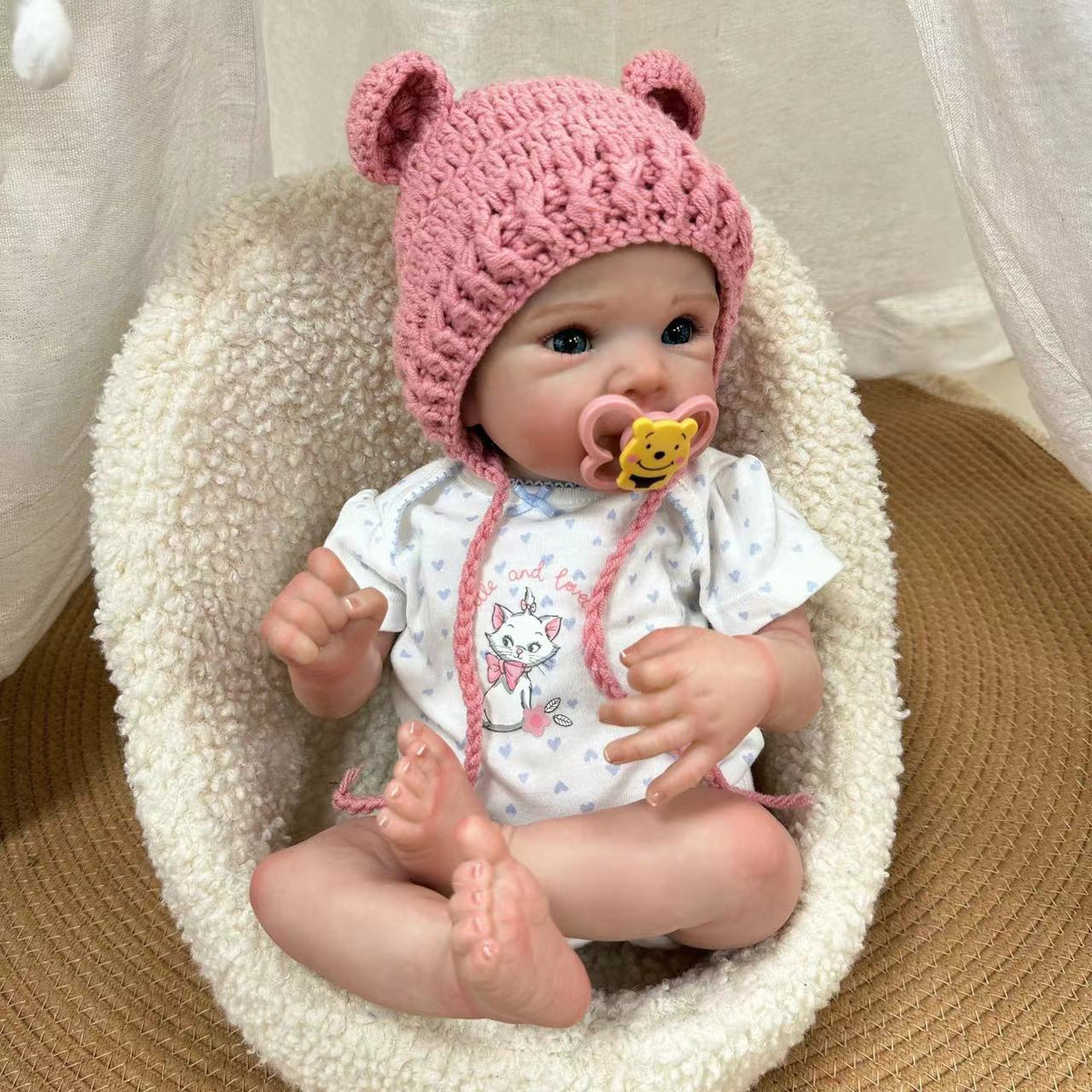19 inch with Full Vinyl Body Touch Soft Newborn Baby Dolls Toys for Girls Reborn Dolls