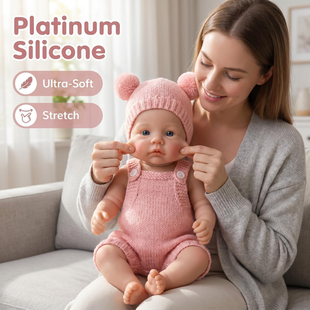 12 inch Full Silicone Body Reborn Doll Realistic and Newborn, Soft Silicone for Babies A Gift for My Partner
