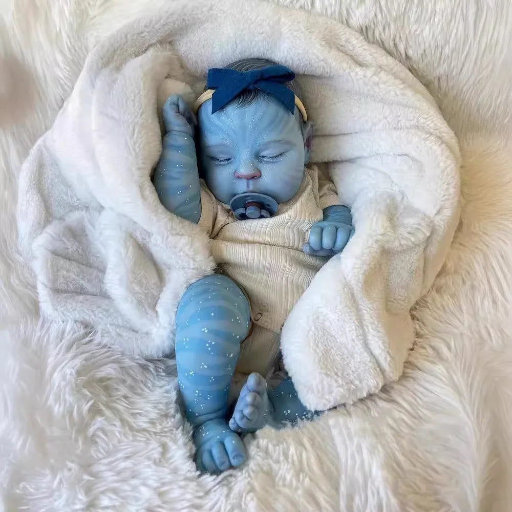 18-Inch/45cm Avatar Reborn Doll - Full Body Vinyl Waterproof 3D Skin Art - Reborn Doll Australia