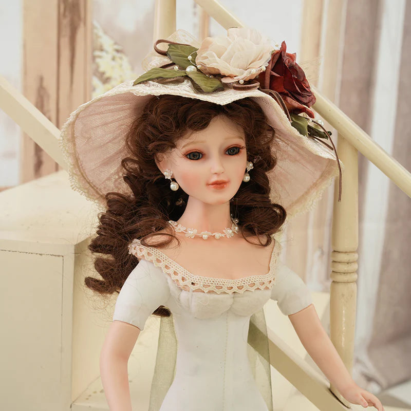 22-INCH/55CM ANTIQUE PALACE-STYLE VICTORIAN PORCELAIN DOLLS WITH GORGEOUS DRESS - Reborn Doll Australia