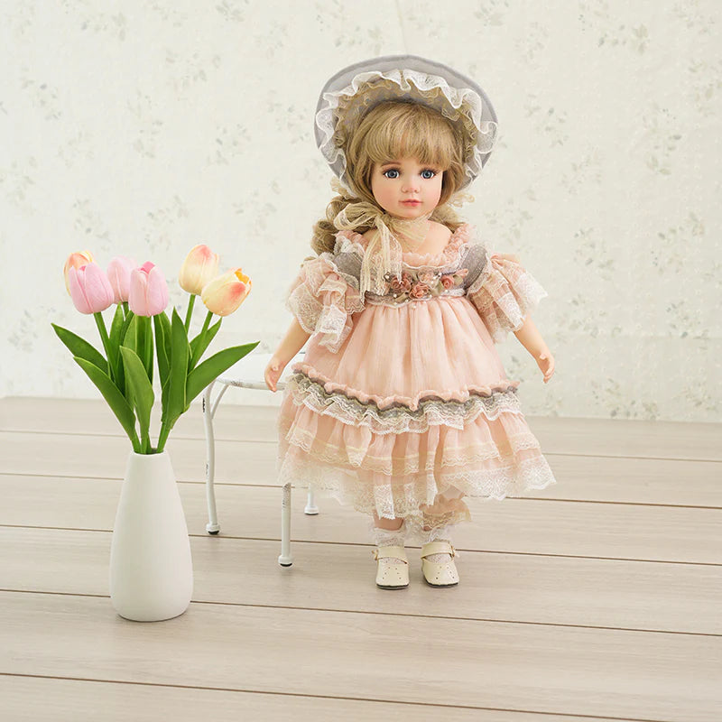 VINTAGE PORCELAIN DOLLS HAND-PAINTED PALACE COURT BISQUE DOLLS 18 INCH/45CM - Reborn Doll Australia