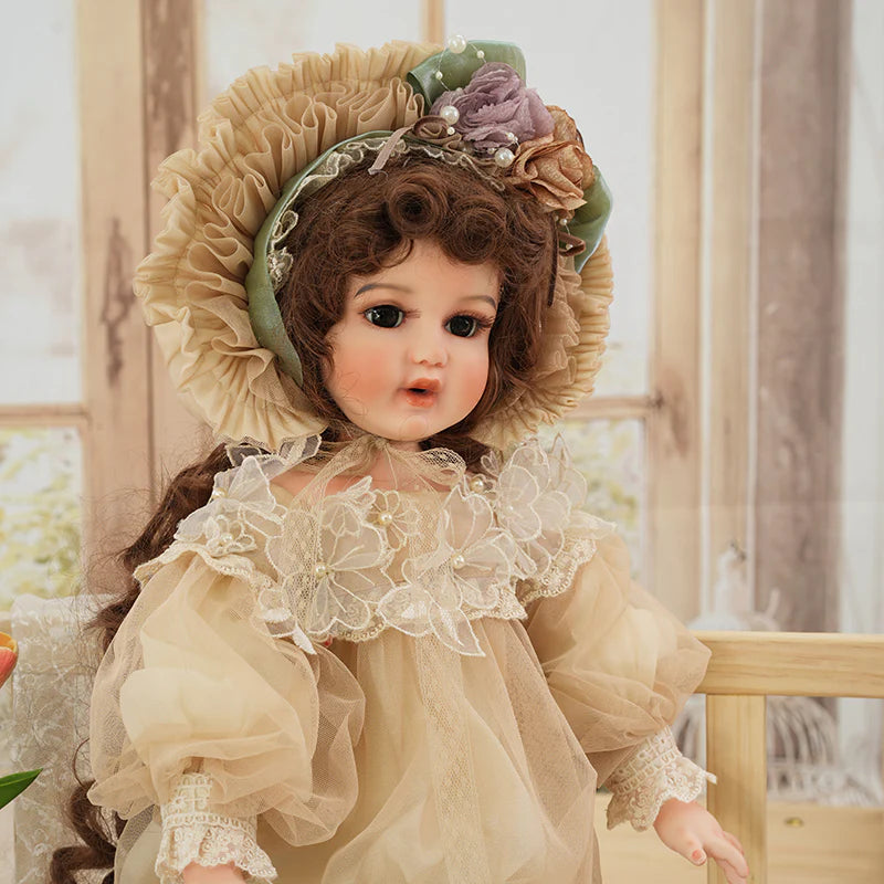 20-Inch/50cm Handcrafted Bisque Vintage Palace-Style Porcelain Doll - Reborn Doll Australia