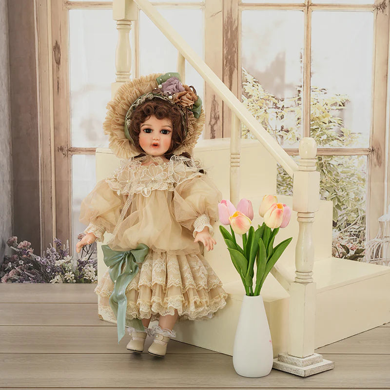 20-Inch/50cm Handcrafted Bisque Vintage Palace-Style Porcelain Doll - Reborn Doll Australia