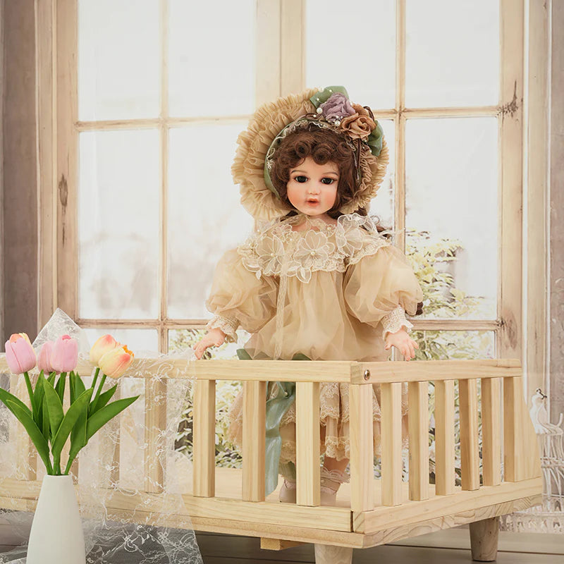 20-Inch/50cm Handcrafted Bisque Vintage Palace-Style Porcelain Doll - Reborn Doll Australia