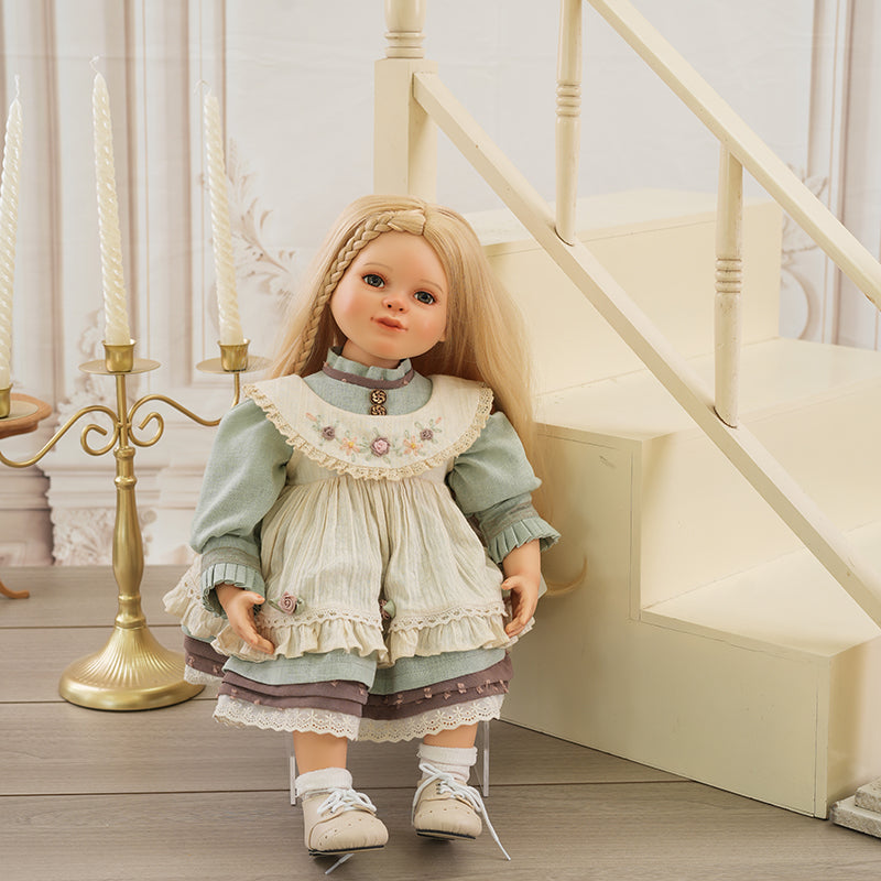 22-inch/55cm Hand-painted Ceramic Pastoral Doll Toy Porcelain Collectible Girl Dolls - Reborn Doll Australia