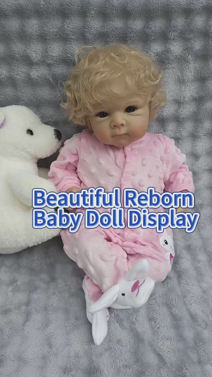 18 inch pink rabbit jumpsuit Bettie full vinyl reborn doll