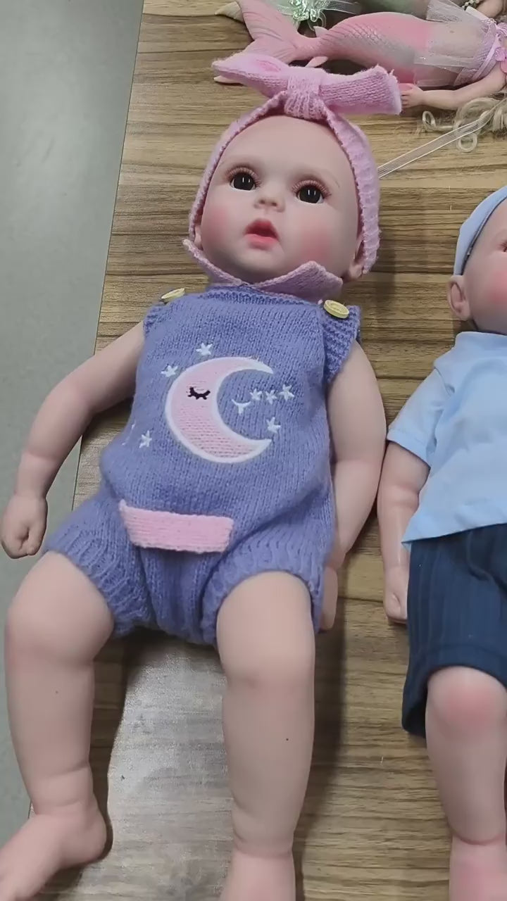12-inch Lifelike Silicone Reborn Baby Doll Body Soft 3D Skin Newborn Doll For Children And Girls Birthday Gift