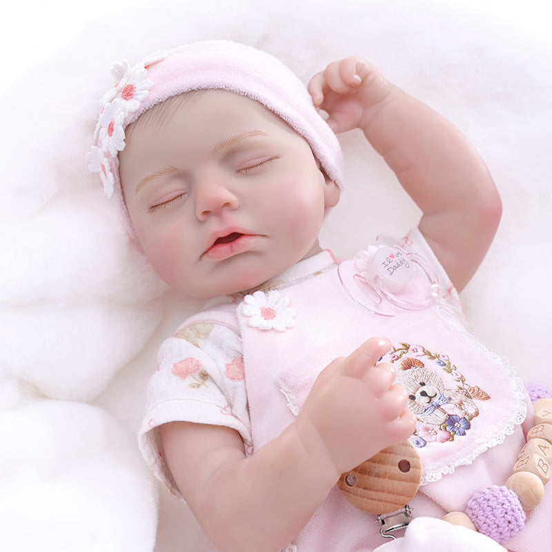 20 Inch/50cm Adorable Lifelike Sleeping White Girl Newborn Baby Doll Collectible - Reborn Doll Australia