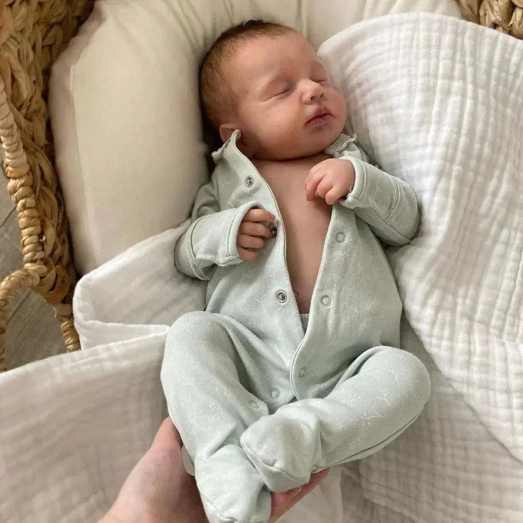 20-Inch/50cm Lifelike Reborn Baby - 3D Painted Skin Full Body Vinyl Waterproof Sleeping Newborn - Reborn Doll Australia