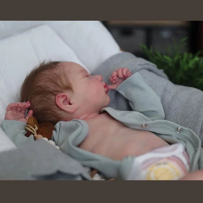 18-Inch/45cm Sleeping Reborn Juan Doll - 45cm Full Body Vinyl Waterproof Baby with Rooted Hair - Reborn Doll Australia