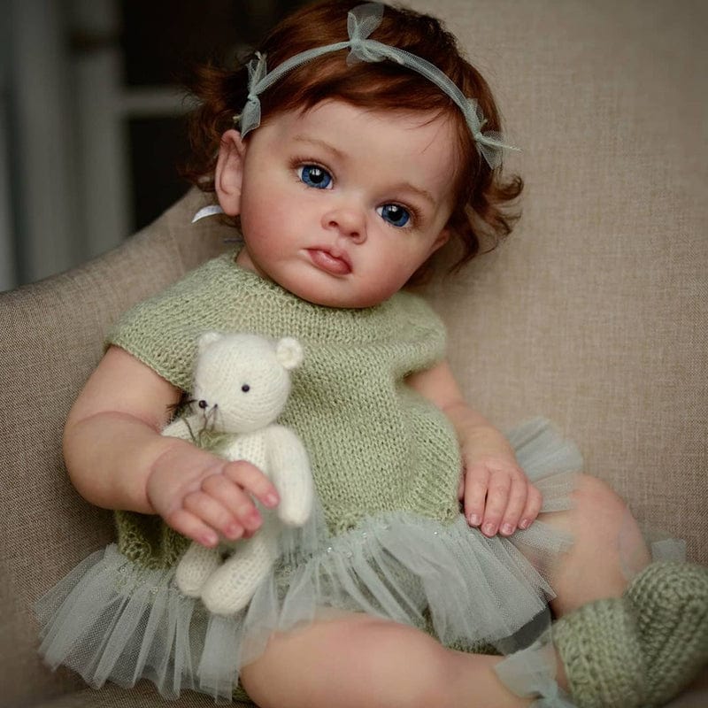 22-Inch/55cm Full Body Vinyl Reborn Girl Doll - Realistic 55cm Waterproof Bathable Baby with Rooted Hair - Reborn Doll Australia