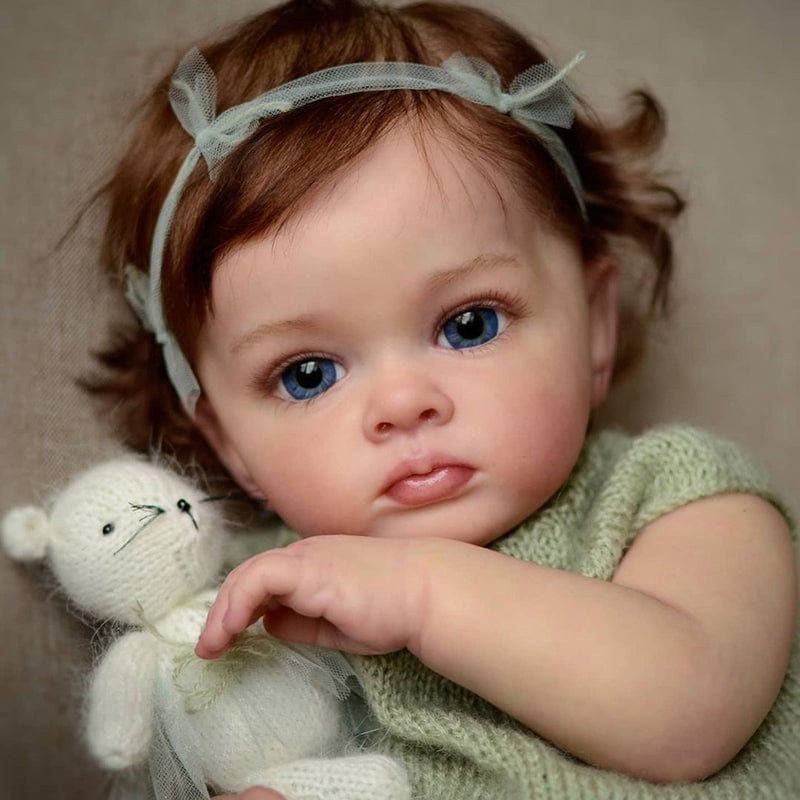22-Inch/55cm Full Body Vinyl Reborn Girl Doll - Realistic 55cm Waterproof Bathable Baby with Rooted Hair - Reborn Doll Australia