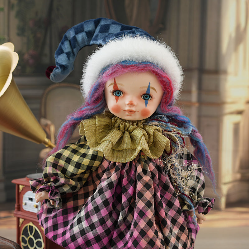 Clown Doll Christmas Present 14-Inch/35cm Hand-painted Porcelain Dolls Collectible - Reborn Doll Australia