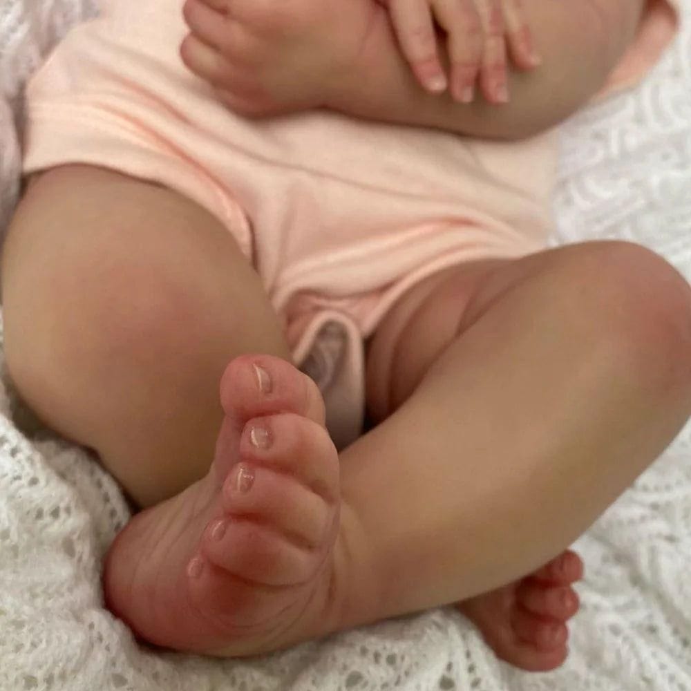 18-Inch/45cm Full Vinyl Reborn Baby Girl - 49cm Anatomically Correct Waterproof Doll with Hand-Painted Hair - Reborn Doll Australia