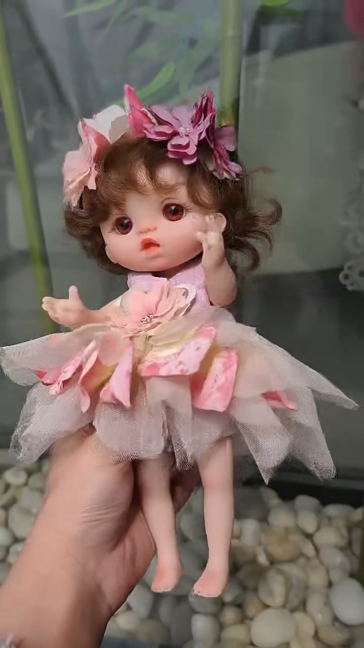 10 Inch Standing Reborn Baby Doll – Realistic Forest Fairy Princess with Floral Petal Dress